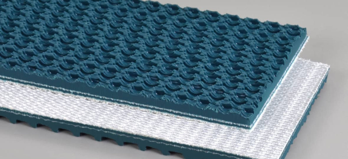 2 + 3 Ply Green / Blue PVC High Grip Belting
