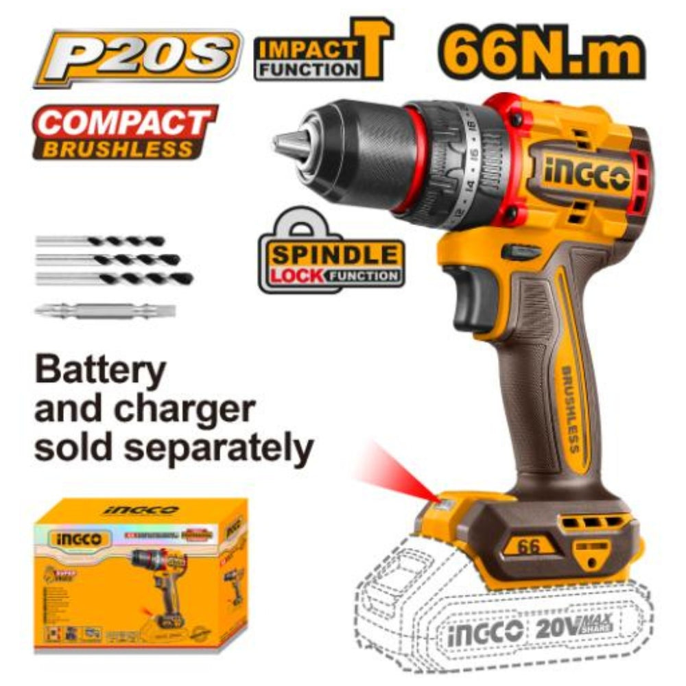 20V Lithium-ion Impact Drill, 66NM