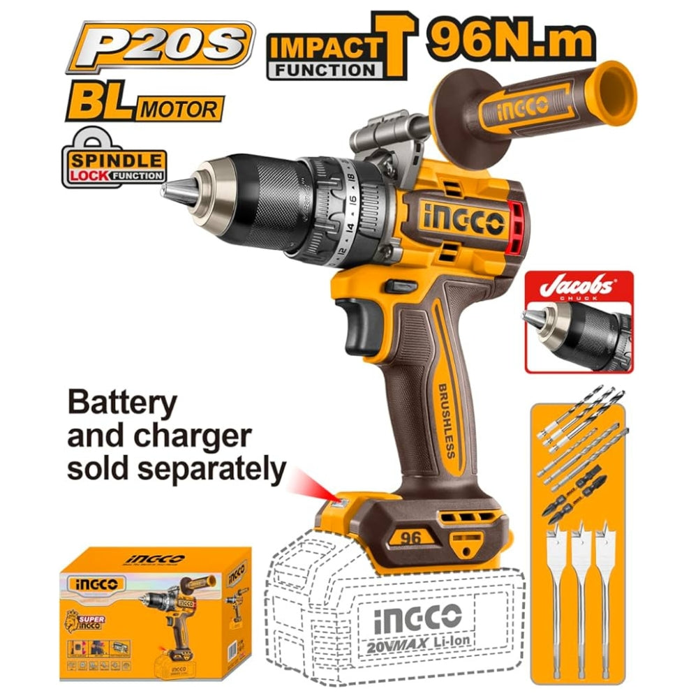 20V Lithium-ion Impact Drill, 96NM